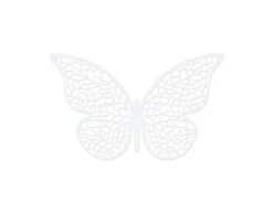 Tafeldecoratie Vlinder Papier Wit 8cm 10st