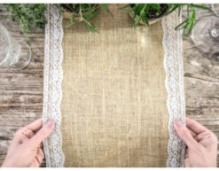 Tafelloper Jute 2,75m -Feestspullen Winkel tafelloper jute 275m 6