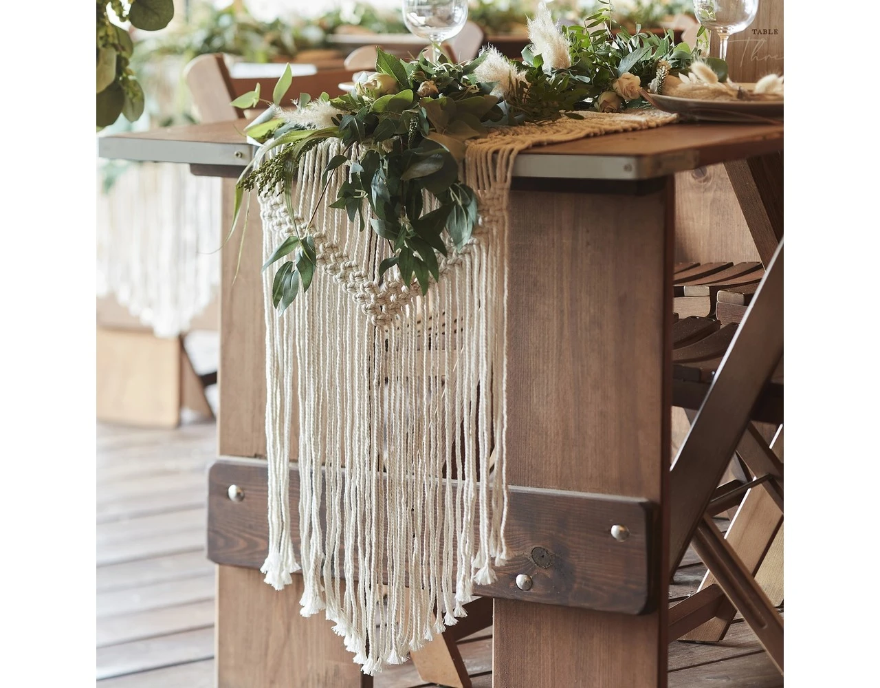 Tafelloper Macrame 2m 3 Tafelloper Macrame 2m - Afbeelding 3