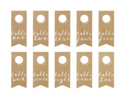 Tafelnummer Fleshangers 18,5cm 10st