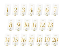 Tafelnummers Gouden Cijfers 12cm 20st