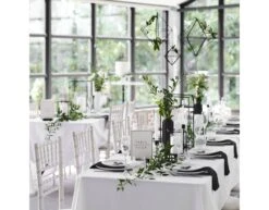 Tafelnummers ZwartWit Hout 23cm 12st -Feestspullen Winkel tafelnummers zwartwit hout 23cm 12st 3