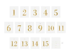 Tafelnummerstickers 1 Tm 15 12cm 30st