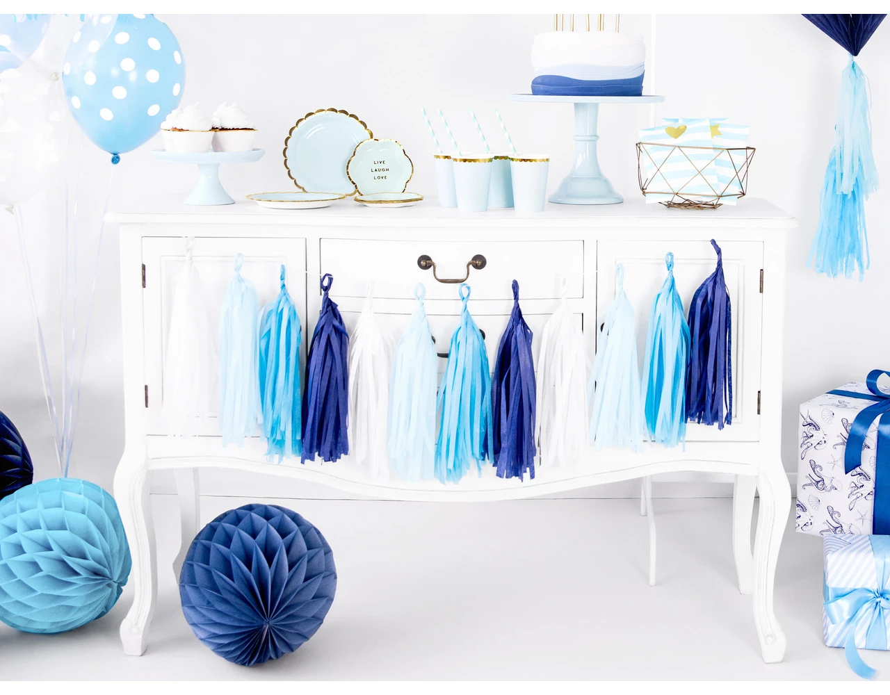 Tassel Slinger Blauw 2m 5 Tassel Slinger Blauw 2m - Afbeelding 5