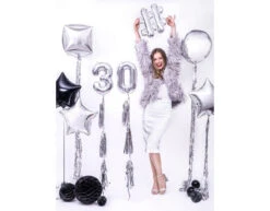 Tassel Slinger Zilver 2m -Feestspullen Winkel tassel slinger zilver 2m 2