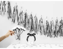 Tassel Slinger Zilver 2m -Feestspullen Winkel tassel slinger zilver 2m 3