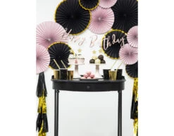 Tassel Slinger Zwart Goud 2m -Feestspullen Winkel tassel slinger zwart goud 2m 3