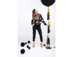 Tassel Slinger Zwart Goud 2m -Feestspullen Winkel tassel slinger zwart goud 2m 4