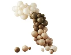 Taupe Bruin Perzik Ballonnenboog Waaiers DIY Set