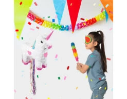 Trek Pinata Unicorn Wit 47cm -Feestspullen Winkel trek pinata unicorn wit 47cm 3