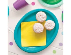 Turquoise Borden Ovaal 31cm 8st -Feestspullen Winkel turquoise borden ovaal 31cm 8st 2