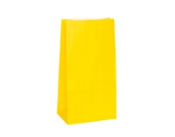 Uitdeelzakjes Geel 25cm 12st