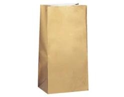 Uitdeelzakjes Goud Metallic 25cm 10st