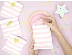 Uitdeelzakjes Lichtroze 14cm 6st -Feestspullen Winkel uitdeelzakjes lichtroze 14cm 6st 3