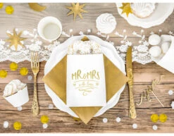 Uitdeelzakjes Mr & Mrs 16,5cm 6st -Feestspullen Winkel uitdeelzakjes mr mrs 165cm 6st 2