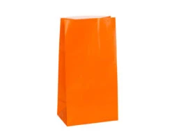 Uitdeelzakjes Oranje 25cm 12st