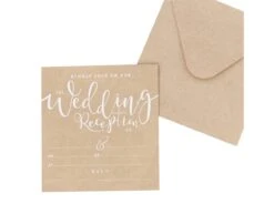 Uitnodigingen Receptie 14cm 10st