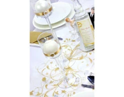 Vanille Creme Organza Stof Gouden Bloemen 36cm 9m 12 Vanille Creme Organza Stof Gouden Bloemen 36cm 9m -Feestspullen Winkel vanille creme organza stof gouden bloemen 36cm 9m 2