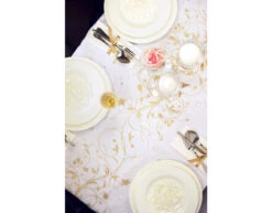 Vanille Creme Organza Stof Gouden Bloemen 36cm 9m 13 Vanille Creme Organza Stof Gouden Bloemen 36cm 9m -Feestspullen Winkel vanille creme organza stof gouden bloemen 36cm 9m 3