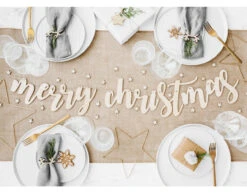 Vlaggenlijn Merry Christmas Hout 87cm -Feestspullen Winkel vlaggenlijn merry christmas hout 87cm 4