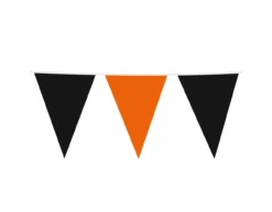 Vlaggenlijn Oranje/Zwart Groot 45cm