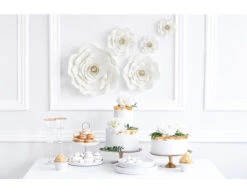 Wanddecoratie Bloemen Wit 5st -Feestspullen Winkel wanddecoratie bloemen wit 5st 2