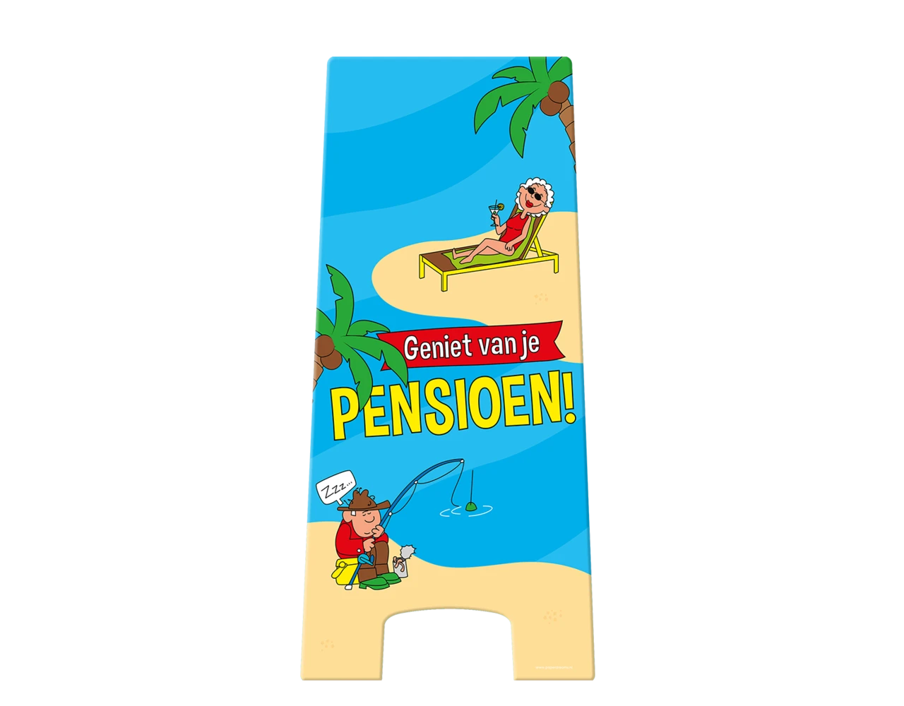 Warning Sign Pensioen Cartoon 58cm 2 Warning Sign Pensioen Cartoon 58cm - Afbeelding 2