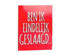 Wenskaart Diploma Geslaagd Eind 17cm