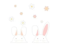 Window Stickers Peaking Bunnies