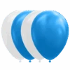 Wit Blauwe Ballonnen 30cm 10st