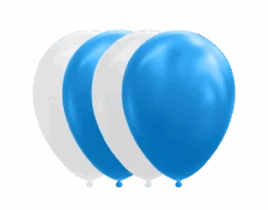 Wit Blauwe Ballonnen 30cm 10st