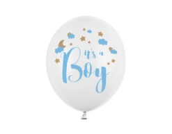 Witte Ballonnen It'S A Boy 30cm 6st