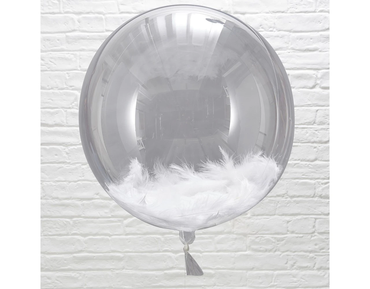 Witte Ballonnen Veren 33cm 3st 2 Witte Ballonnen Veren 33cm 3st - Afbeelding 2