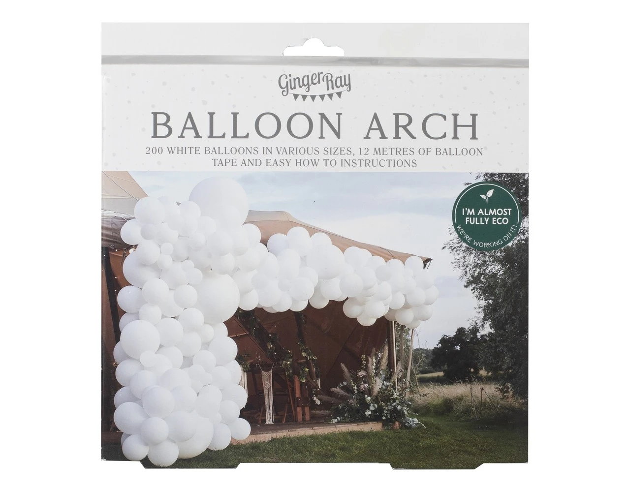 Witte Ballonnenboog XL DIY Set 3 Witte Ballonnenboog XL DIY Set - Afbeelding 3