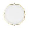 Witte Borden Gouden Rand 18,5cm 6st