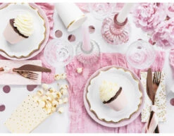 Witte Borden Gouden Rand 18,5cm 6st -Feestspullen Winkel witte borden gouden rand 185cm 6st 4