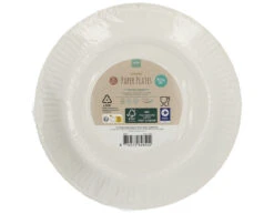 Witte Borden Happy Birthday 23cm 8st -Feestspullen Winkel witte borden happy birthday 23cm 8st 2