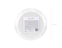 Witte Borden Rose Gouden Stippen 18cm 6st -Feestspullen Winkel witte borden rose gouden stippen 18cm 6st 6