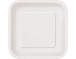Witte Borden Vierkant 17,5cm 16st