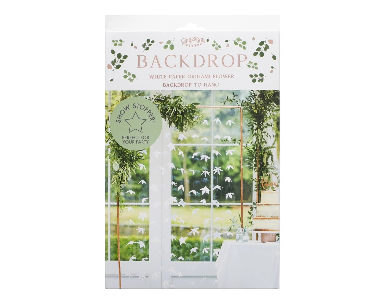 Witte Hangdecoratie Bloemen Slinger Set 1,8m 3 Witte Hangdecoratie Bloemen Slinger Set 1,8m - Afbeelding 3