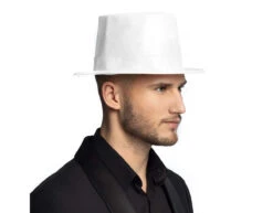 Witte Hoed Glitter 29cm -Feestspullen Winkel witte hoed glitter 29cm 2