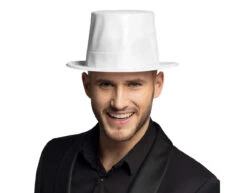 Witte Hoed Glitter 29cm