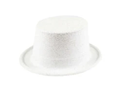 Witte Hoed Glitter 29cm -Feestspullen Winkel witte hoed glitter 29cm 3