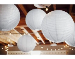 Witte Lampion Rond 35cm -Feestspullen Winkel witte lampion rond 35cm 2