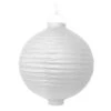 Witte Lampion Rond Met Lampje 30cm