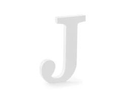 Witte Letter J Hout 20cm