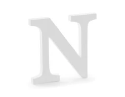 Witte Letter N Hout 21,5cm