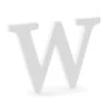 Witte Letter W Hout 16,5cm