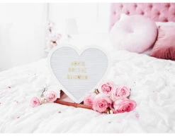 Witte Letterbord Hartje 31cm -Feestspullen Winkel witte letterbord hartje 31cm 2