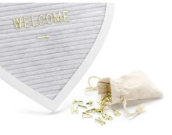 Witte Letterbord Hartje 31cm -Feestspullen Winkel witte letterbord hartje 31cm 4